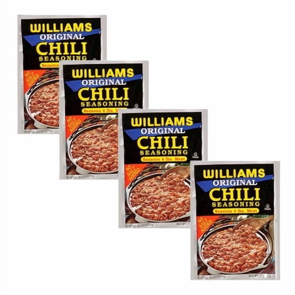 ( 4 Pack ) Williams Original Chili Seasoning 2 Oz. Packet
