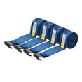 thumbnail image 1 of (4 Pack) Winch Straps 4" x 30' Blue Heavy Duty Tie Down w/ Flat Hooks WLL# 5400 lbs | 4 Inch Cargo Control for Flatbed Truck Utility Trailer, 1 of 22