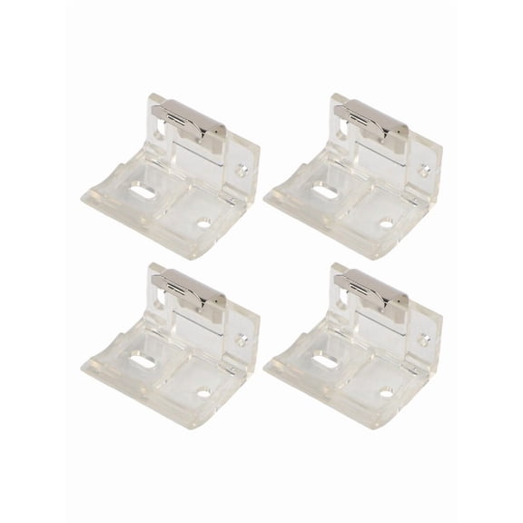 4 Pack Window Hardware Mounting Brackets for 25mm Venetian Blinds Clear Plastic and Metal Clips Cordless Shade Installation Kit