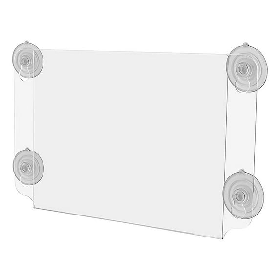 4 Pack Window Sign Holder 11" x 8.5" Clear Acrylic Double Sided Document Display with Suction Cups for Displaying Inspirational and Motivational Quotes in Offices and Work Spaces by