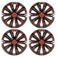 thumbnail image 1 of (4-Pack) Winjet 15 inch Universal Black Wheel Covers Snap on Hub Caps Fit R15 Tire + Steel Rim(Black Lacquer & Red Lacquer), 1 of 8