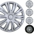 thumbnail image 1 of (4-Pack) Winjet 16 inch Universal Wheel Covers Snap on Hubcaps Full Hub Caps Fit R15 Tire & Steel Rim - Lacquer, 1 of 12