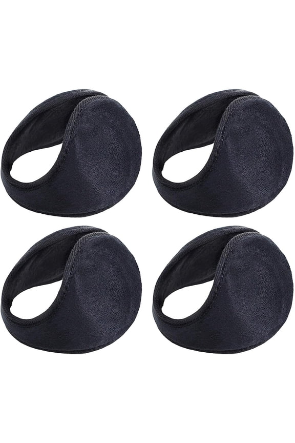 4-Pack Winter Fleece Ear Muffs for Men & Women, Warm Lightweight Earmuffs for Running, Cycling, Walking & Outdoor Activities, Secure Fit, Stay-On Design