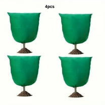 4 Pack Winter Plant Covers Freeze Protection GreenFrostBlanketsWith Zipper Drawstring For Outdoor Potted Shrub Tree Cold Weather
