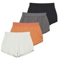 thumbnail image 1 of 4 Pack Women's 3" Dry-Fit Dolphin Running Shorts with Pockets - Athletic Gym Workout Basketball Sports Shorts, 1 of 6