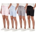 thumbnail image 1 of 4 Pack: Women's 7" Bermuda Long High Waisted Shorts With Pockets - Casual Running Workout Athletic (Available In Plus), 1 of 6