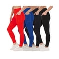 thumbnail image 1 of 4-Pack: Women's Full Length Fitted Athletic Yoga Performance Leggings with Pockets (Available in Plus Size), 1 of 6