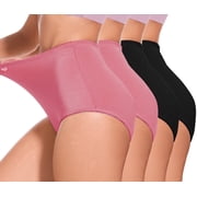 GAI YI 4Pack Plus size Women's High-Waist Light Tummy Control Girdle Panties Full Coverage Underwear Ladies Panties for Women 4XL
