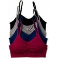 thumbnail image 1 of 4 Pack Women’s Nylon Spandex Removable Pads Comfort Cami Bras Wireless, 1 of 2