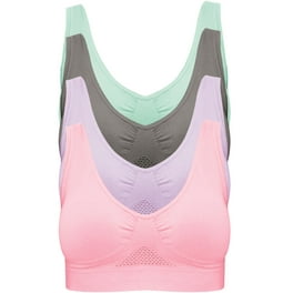 Women s Genie Bra Seamless 6 Pack Wireless Nylon Multipack XL Padding Non Wire Neutral Color Comfort Bra Set Walmart