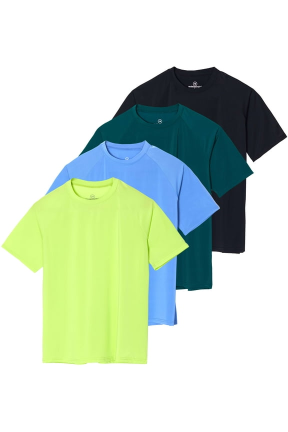 4 Pack: Women's UPF Short Sleeved Active Rashguard & UV Sun Protection Swimsuit Bathing Suit Top (Availabe In Plus Size)