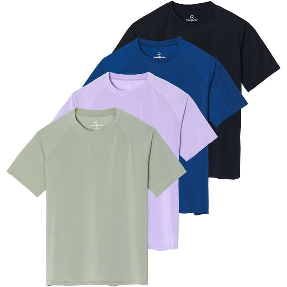 4 Pack: Women's UPF Short Sleeved Active Rashguard & UV Sun Protection Swimsuit Bathing Suit Top (Availabe In Plus Size)