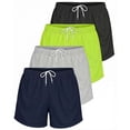 thumbnail image 1 of Real Essentials 4 Pack: Womens Active Athletic Performance Mesh Shorts with Pockets (Available in Plus Size), 1 of 7