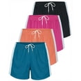 thumbnail image 1 of Real Essentials 4 Pack: Womens Active Athletic Performance Mesh Shorts with Pockets (Available in Plus Size), 1 of 8