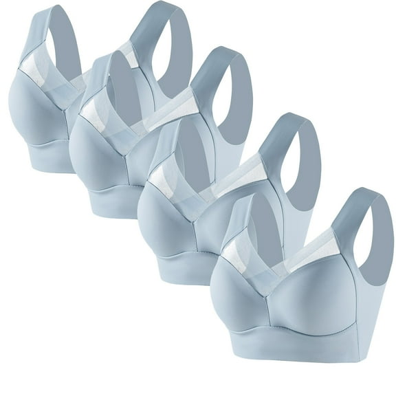 4 Pack Womens Bras Comfortable Wireless Push Up Bra Seamless Full Coverage No Underwire Bralettes for Women with Support
