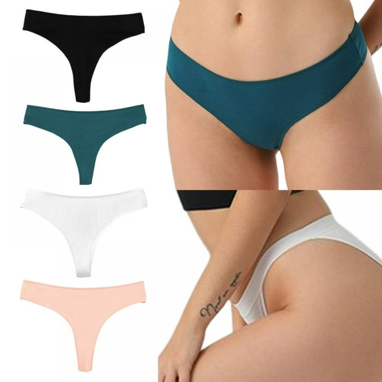 4 Pack Womens Cotton Underwear Sexy Stretch Bikini Panties Low