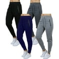 thumbnail image 1 of 4-Pack Womens Loose Fit Fleece Jogger Sweatpants (S-2XL), 1 of 4