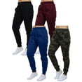 thumbnail image 1 of 4-Pack Womens Loose Fit Fleece Jogger Sweatpants (S-2XL), 1 of 5