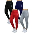 thumbnail image 1 of 4-Pack Womens Loose Fit Fleece Jogger Sweatpants (S-2XL), 1 of 5