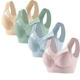 thumbnail image 1 of 4 Pack Womens Sport Bra Seamless Workout High Impact Stretchy Cool Liftup Bra Wireless Comfy Yoga Air Bras for Women, 1 of 6