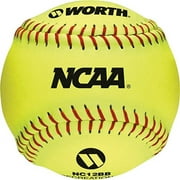 (4 Pack) Worth 12 Yellow Practice Slowpitch Softballs