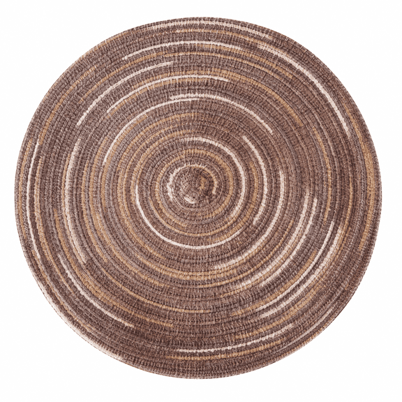 4 Pack Woven Coaster Mats 7 Inch Coffee Brown Cotton Yarn and Ramie Style Cup Mats for Coffee Table Dining Table Home Decor