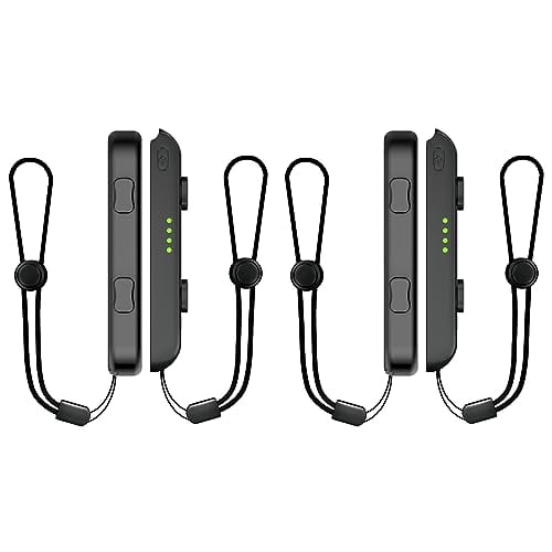 4 Pack Wrist Strap for Switch Joycon - Replacement Accessories for Joy con Straps (Black 4 Pack)