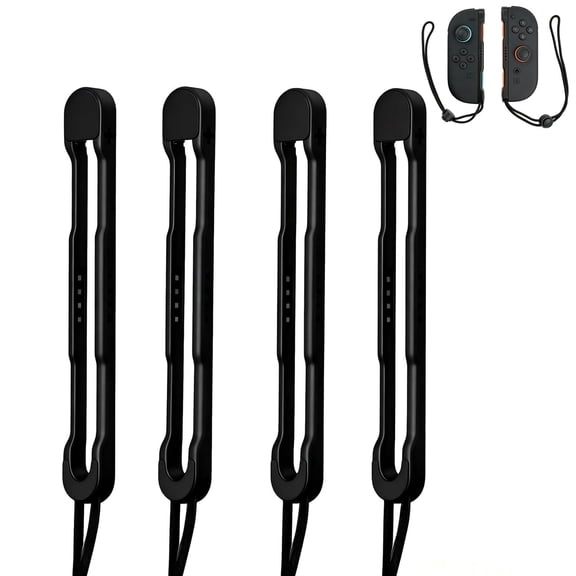 4 Pack Wrist Strap for Switch2 Controller Joycon, Replacement Strap Parts Accessories for Joy-Con2 Controller (Black))