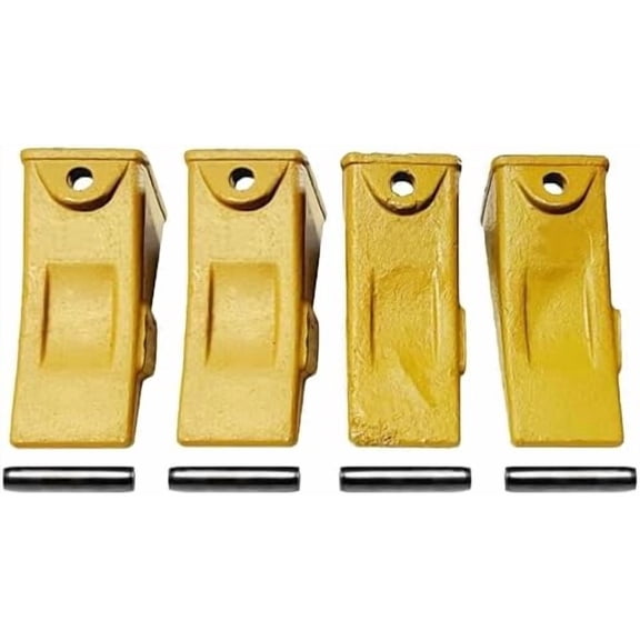 4 Pack X156L Long Excavator Bucket Teeth w/ P156 Roll Pins Compatible with Skid Steer, Backhoe, Mini Excavators$$Garden &