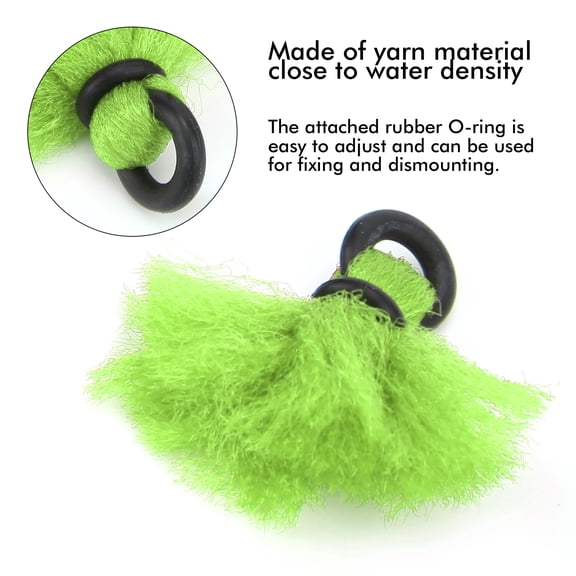 4-Pack Yarn Fly Fishing Strike Indicators with Rubber , 1.3 Inch Drift Bobbers for Fishing Line Positioning 4pcs