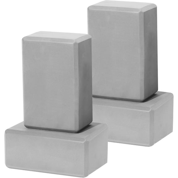 4 Pack Yoga Blocks - Premium EVA Foam Bricks for Pilates Workout, Stretching, Meditation - Yoga Brick for Flexibility, Balance, Spine Strength, Non-slip and Lightweight Exercise Blocks