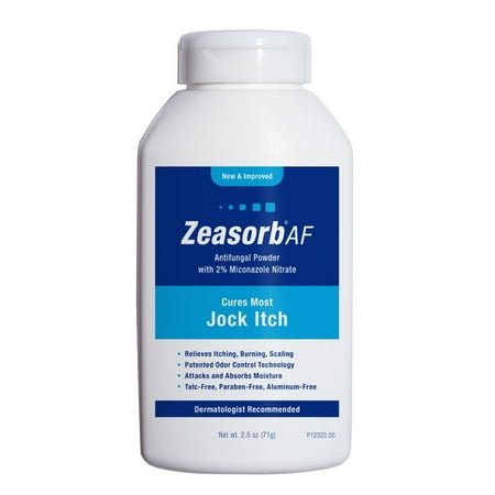 4 Pack Zeasorb-Af Antifungal Jock Itch Super Absorbant Powder 2.5 oz (71 G) Each