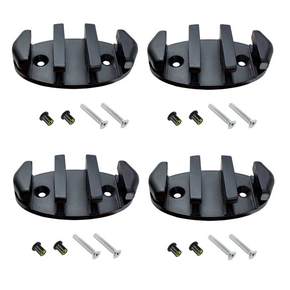4 Pack Zig Zag Nylon Cleats with Screws for Kayaks Boats Canoes