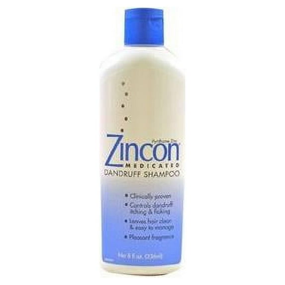 4 Pack - Zincon Medicated Dandruff Shampoo- 8oz Each