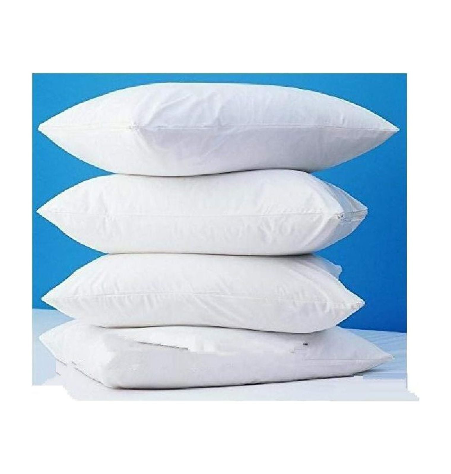 4 Pack Zippered Vinyl Pillow Covers Waterproof Protectors