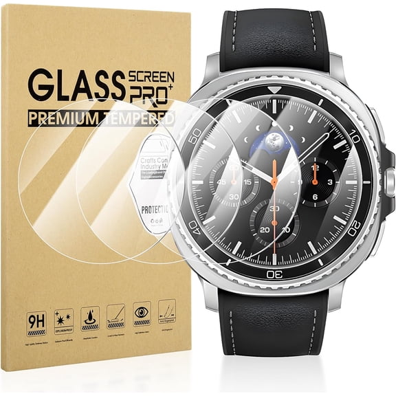 4-Pack for Samsung Galaxy Watch 8 Classic 46mm Tempered Glass Screen Protector,HD-Clear Hardness Protective Film 46 mm Smartwatches [Anti-Scratch]