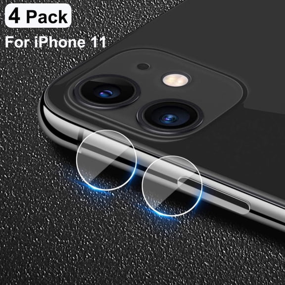 [4 Pack] iPhone 11 (6.1") Camera Lens Protector, Allytech High Clear Case Friendly Anti-scratch Transparent Tempered Glass Camera Lens Protector Film for Apple iPhone 11 6.1"