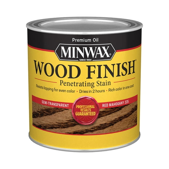 4-Pack of 1/2 pt Minwax 22250 Red Mahogany Wood Finish Penetrating Oil-Based Wood Stain