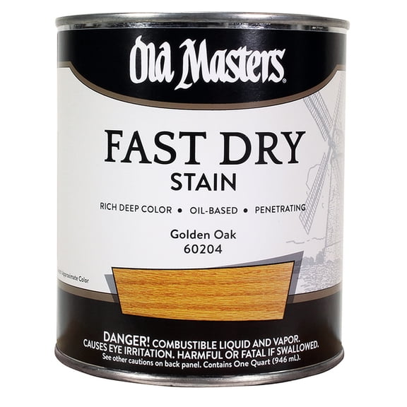 4-Pack of 1 Qt Old Masters 60204 Golden Oak Fast Dry Stain Oil-Based Wood Stain