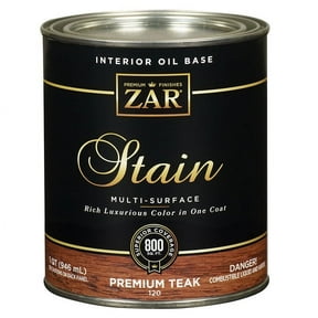 4-Pack of 1 Qt UGL 12012 Premium Teak Zar Interior Oil-Based Wood Stain