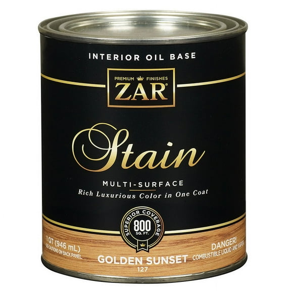 4-Pack of 1 Qt UGL 12712 Golden Sunset Zar Interior Oil-Based Wood Stain