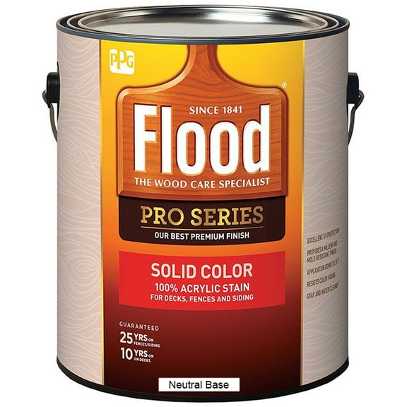 4-Pack of 1 gal Flood FLD820 White Pro Series Pastel Base Solid Color Acrylic Stain