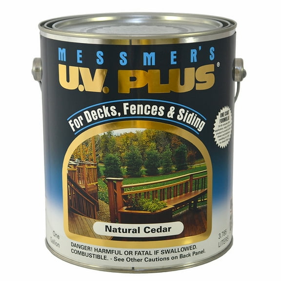 4-Pack of 1 gal Messmer’s MC-502 Natural Cedar U.V. Oil-Based Plus Transparent Stain