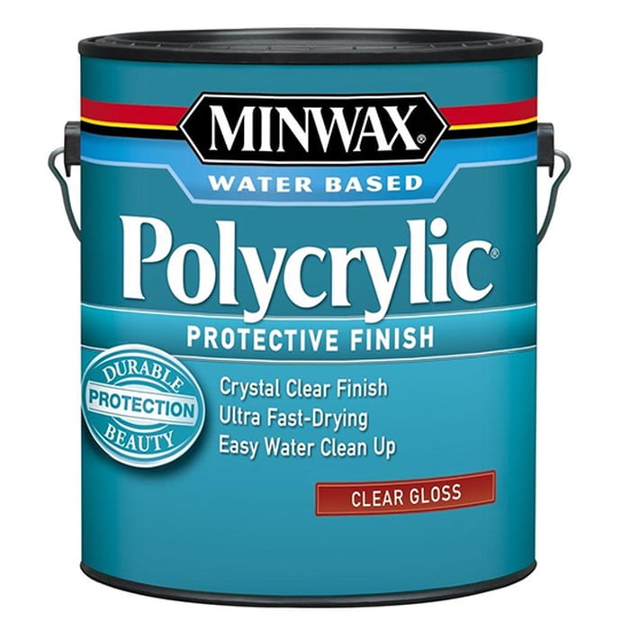 4-Pack of 1 gal Minwax 15555 Clear Polycrylic Water-Based Protective Finish Gloss