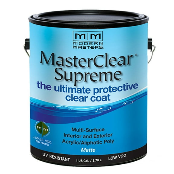 4-Pack of 1 gal Modern Masters MCS901 Clear MasterClear Supreme Protective Clear Coat, Matte