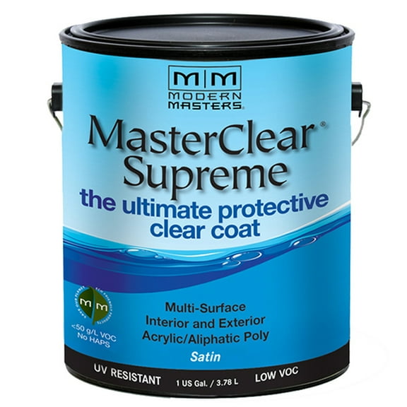 4-Pack of 1 gal Modern Masters MCS902 Clear MasterClear Supreme Protective Clear Coat, Satin