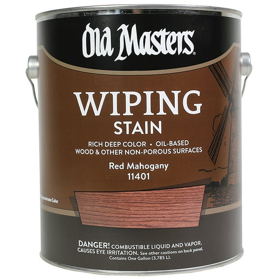4-Pack of 1 gal Old Masters 11401 Red Mahogany Old Masters Oil-Based Wiping Stain