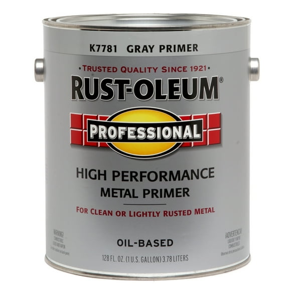 4-Pack of 1 gal Rust-Oleum K7781402 Professional Gray Rusty Metal Primer, Flat, 400 VOC