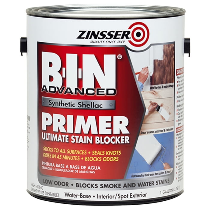 4-Pack of 1 gal Zinsser 270976 White B-I-N Advanced Synthetic Shellac Primer