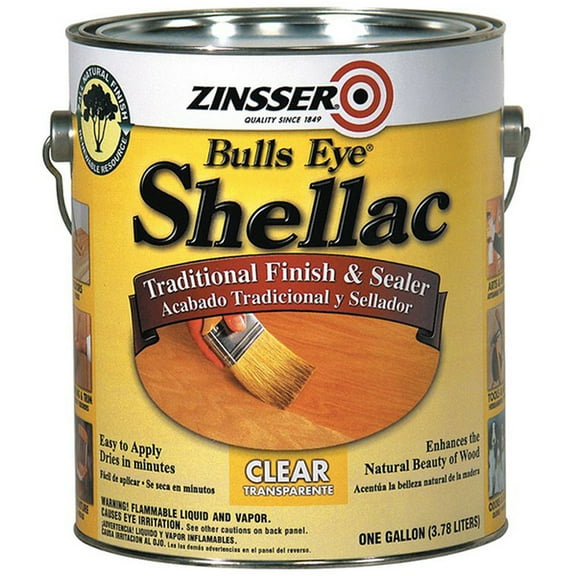 4-Pack of 1 gal Zinsser 301 Clear Bulls Eye 3LB Shellac